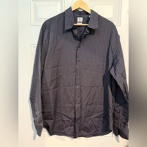Armani Collezioni Black Dress Shirt Classic Style